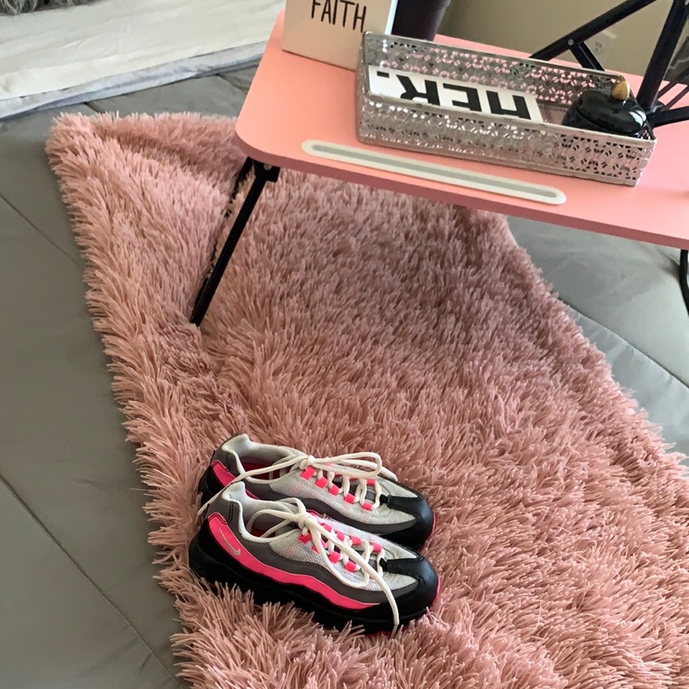 Pink, Black, Gray, and White 95 Air Max.